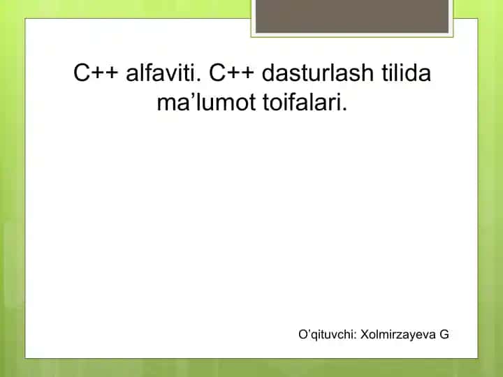 C++ alfaviti