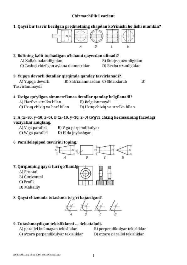 Chizmachilik test