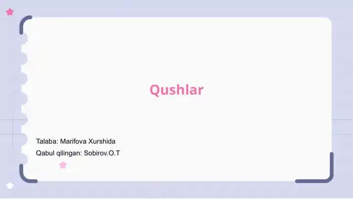 Qushlar