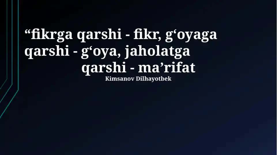 Fikrga qarshi fikr