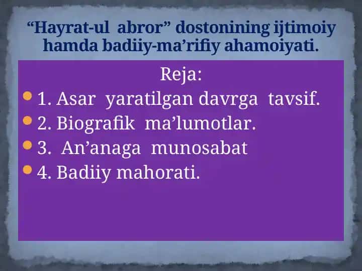 "Hayrat-ul abror"
