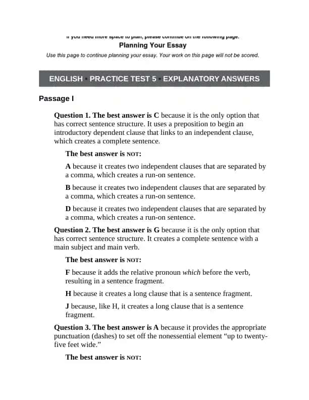 Monografiya "ENGLISH • PRACTICE TEST 5 • EXPLANATORY ANSWERS"