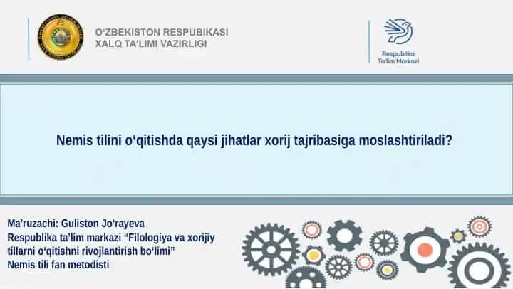Nemis tilini o‘qitishda xorij tajribasiga moslash