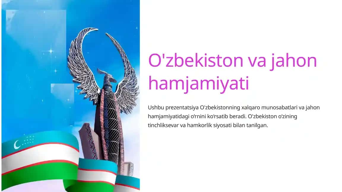 O'zbekiston va jahon hamjamiyati