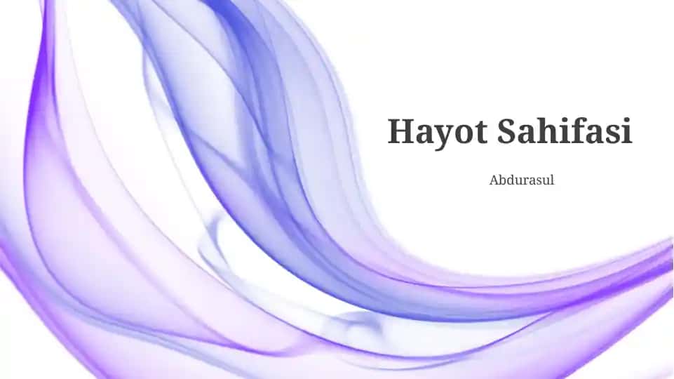 Hayot Sahifasi