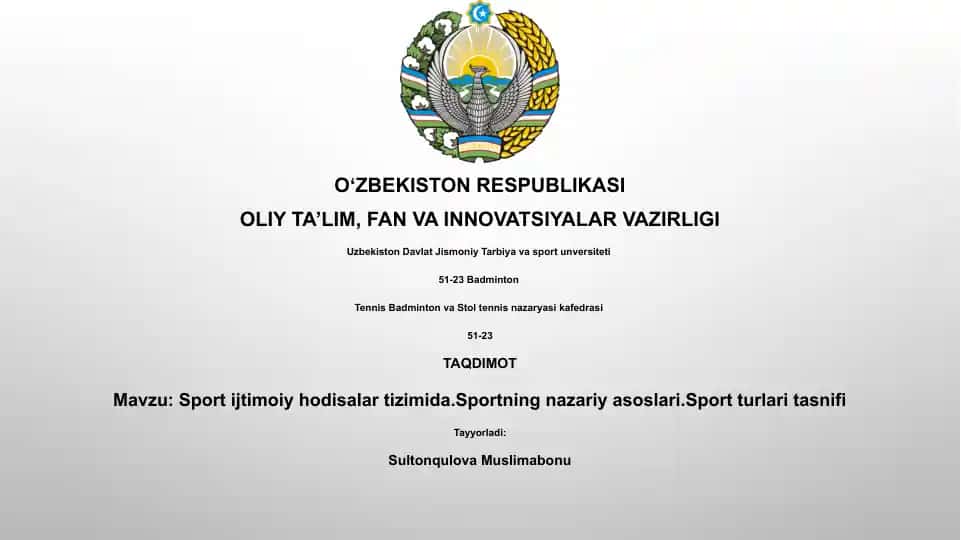 Sportning Ijtimoiy Hodisalar Tizimi