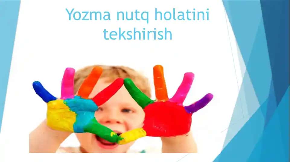 Yozma nutq holatini tekshirish