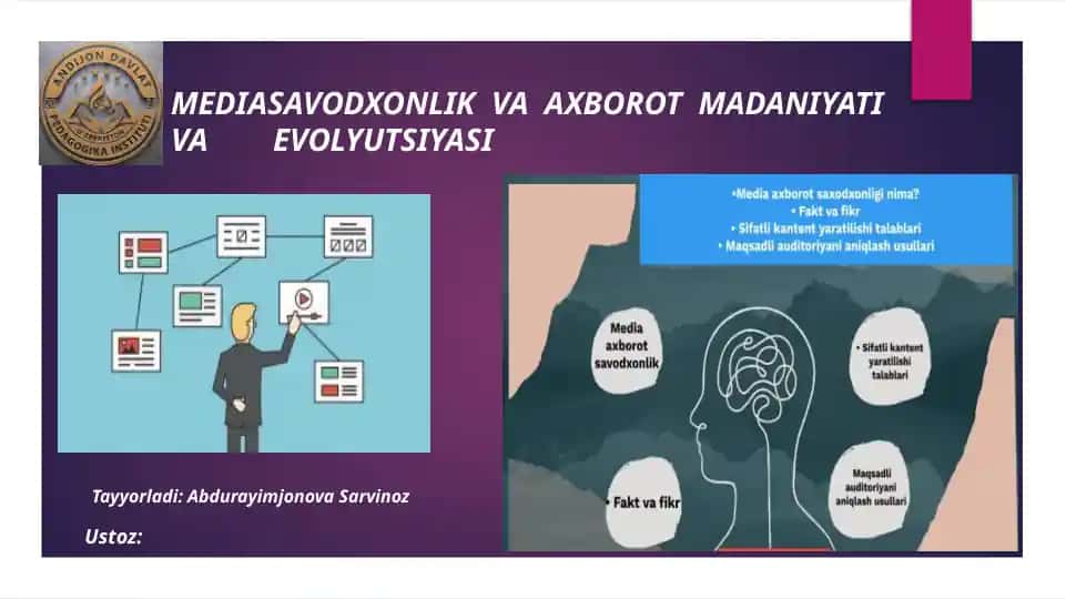 Mediasavodxonlik va axborot Madaniyati va evolyutsiyasi
