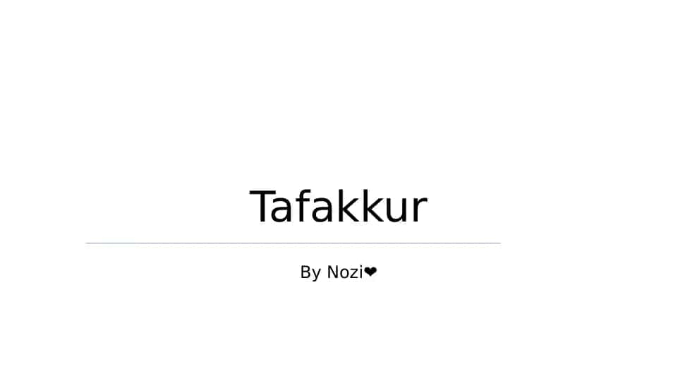 Tafakkur