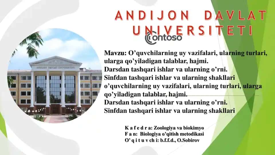 O’quvchilarning uy vazifalari, ularning turlari