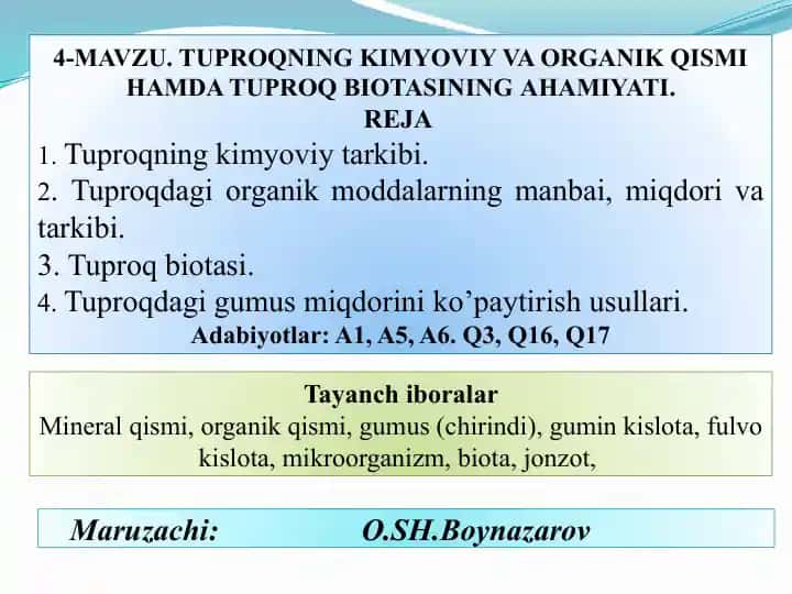 Tuproq biologiyasi