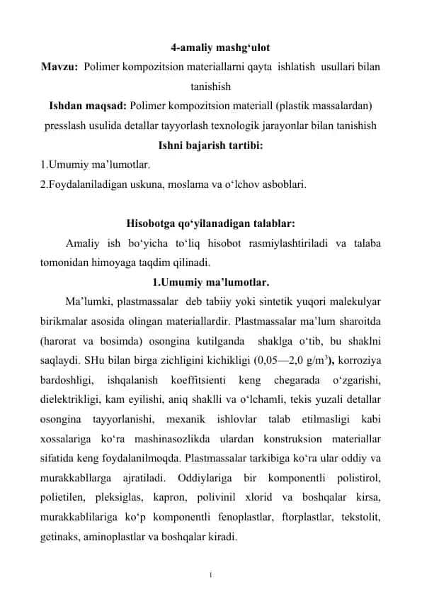 Polimer kompozitsion materiallar