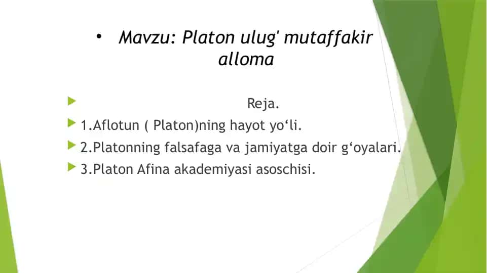 Platon ulug' mutaffakir alloma