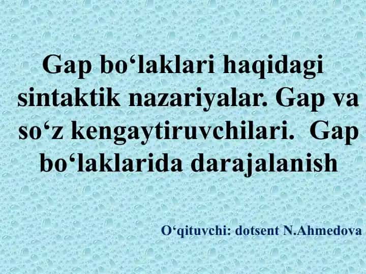 Sintaktik nazariyalar