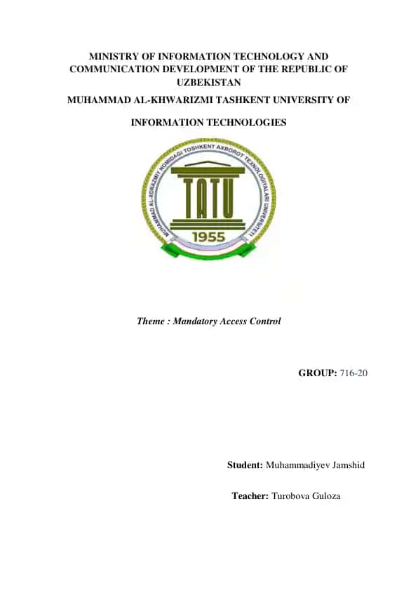 Mandatory Access Control (MAC)
