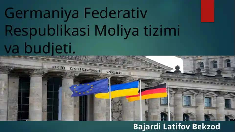 Germaniya Federativ Respublikasi Moliyatizimi va Budjeti