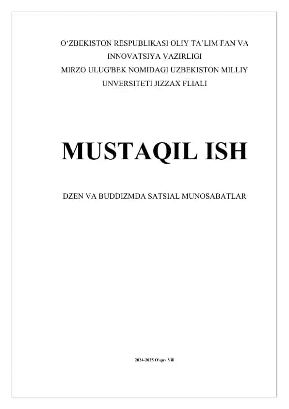 Dzen va Buddizmda Satsial Munosabatlar