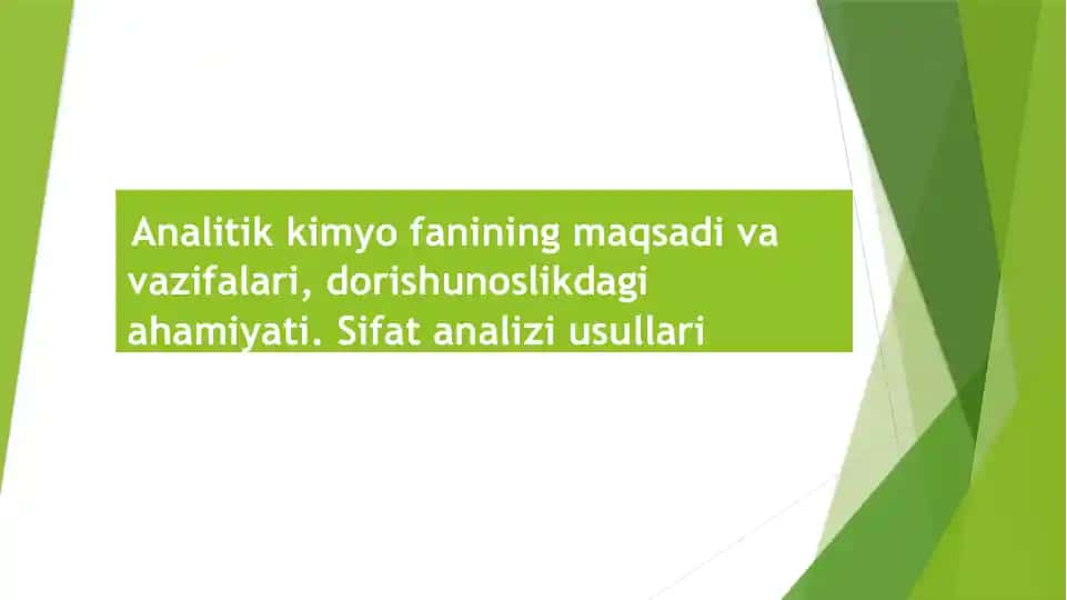 Analitik Kimyo