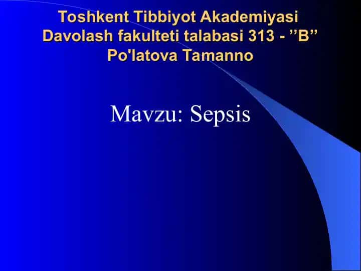 Sepsis