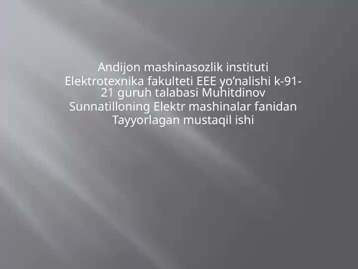 O‘zgaruvchan tok mashinalari
