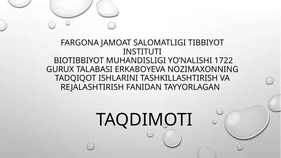 Ilmiy Ishlarni Yozishga Talablar