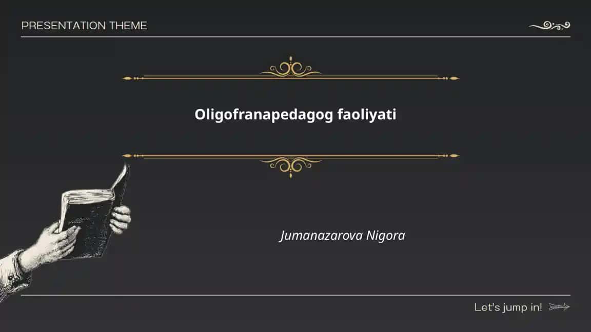 Oligofranapedagog faoliyati