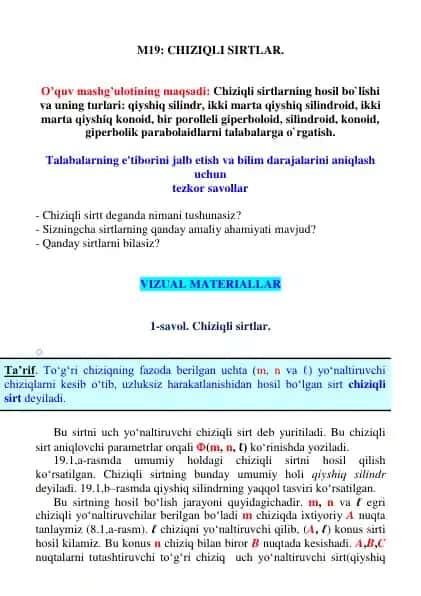 Chiziqli sirtlar