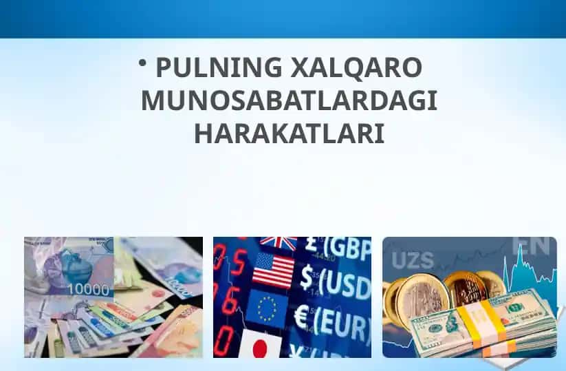 Pulning Xalqaro Munosabatlardagi Harakatlari
