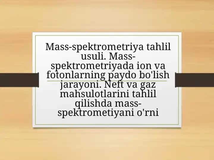 Mass-spektrometriya
