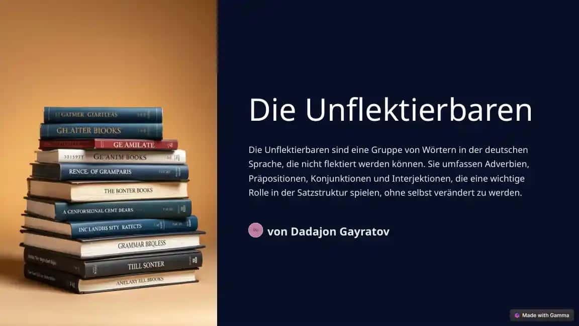 Die Unflektierbaren