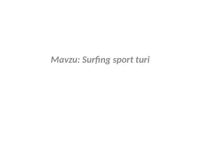 Surfing sportturi