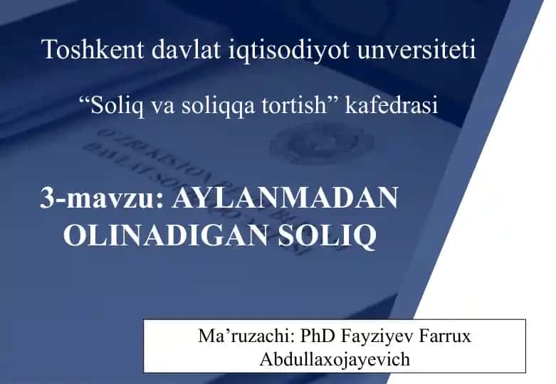 Aylanmadan olinadigan soliq