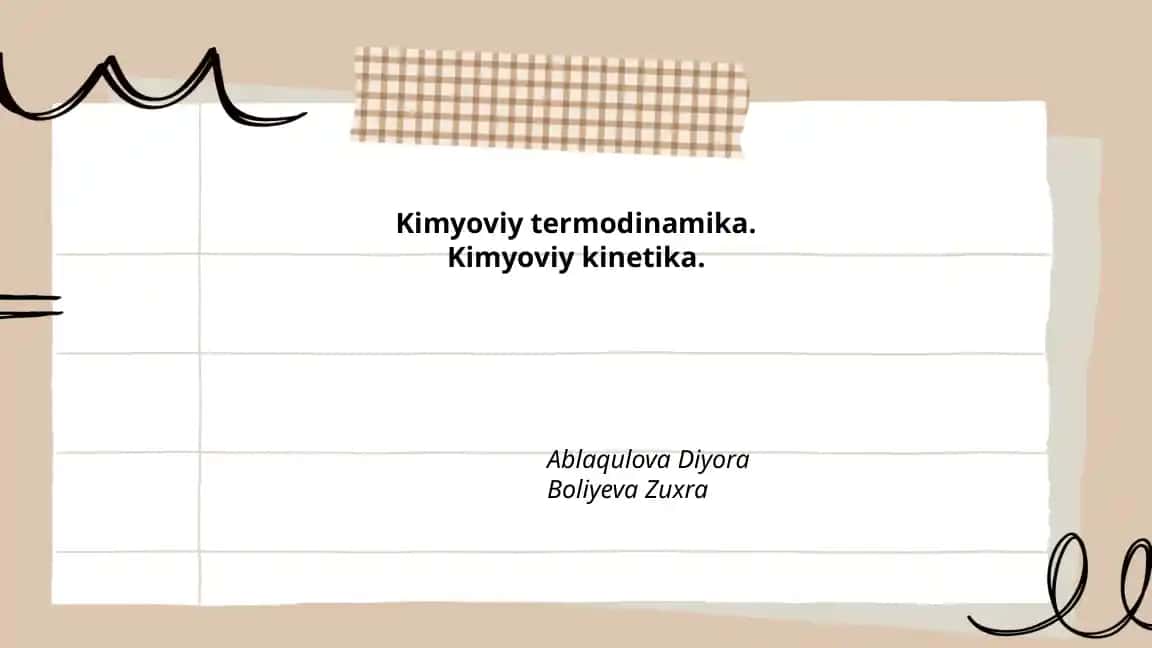 Kimyoviy termodinamika