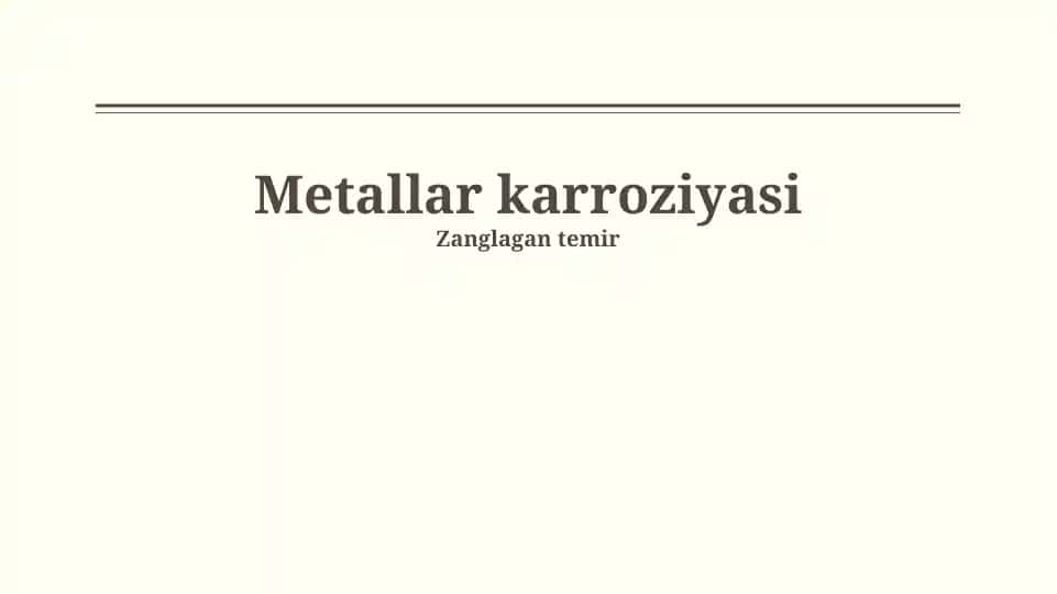 Metallar karroziyasi