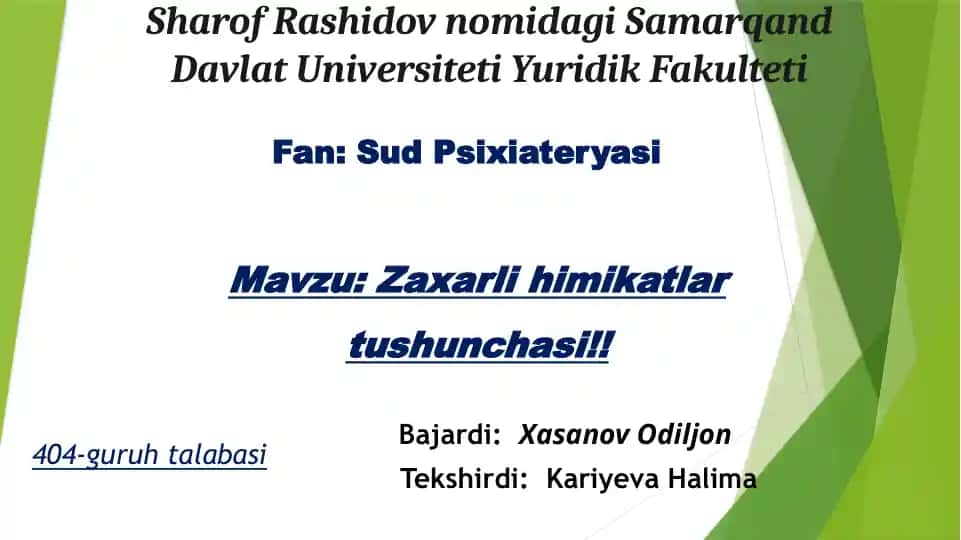 Zaxarlihimikatlartushunchasi
