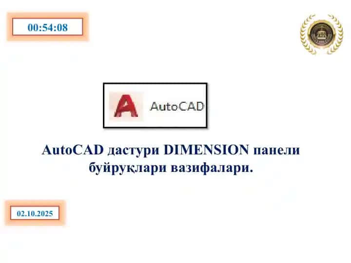 AutoCAD DIMENSION panieli