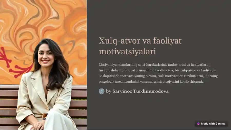 Xulq-atvor va faoliyat motivatsiyalari