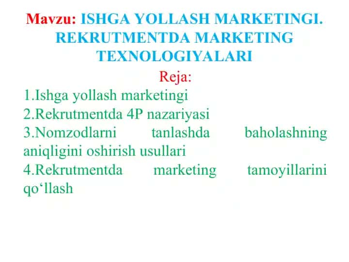 Ishga yollash marketingi