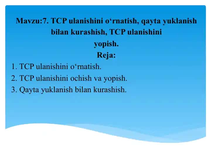 TCP Ulanishi