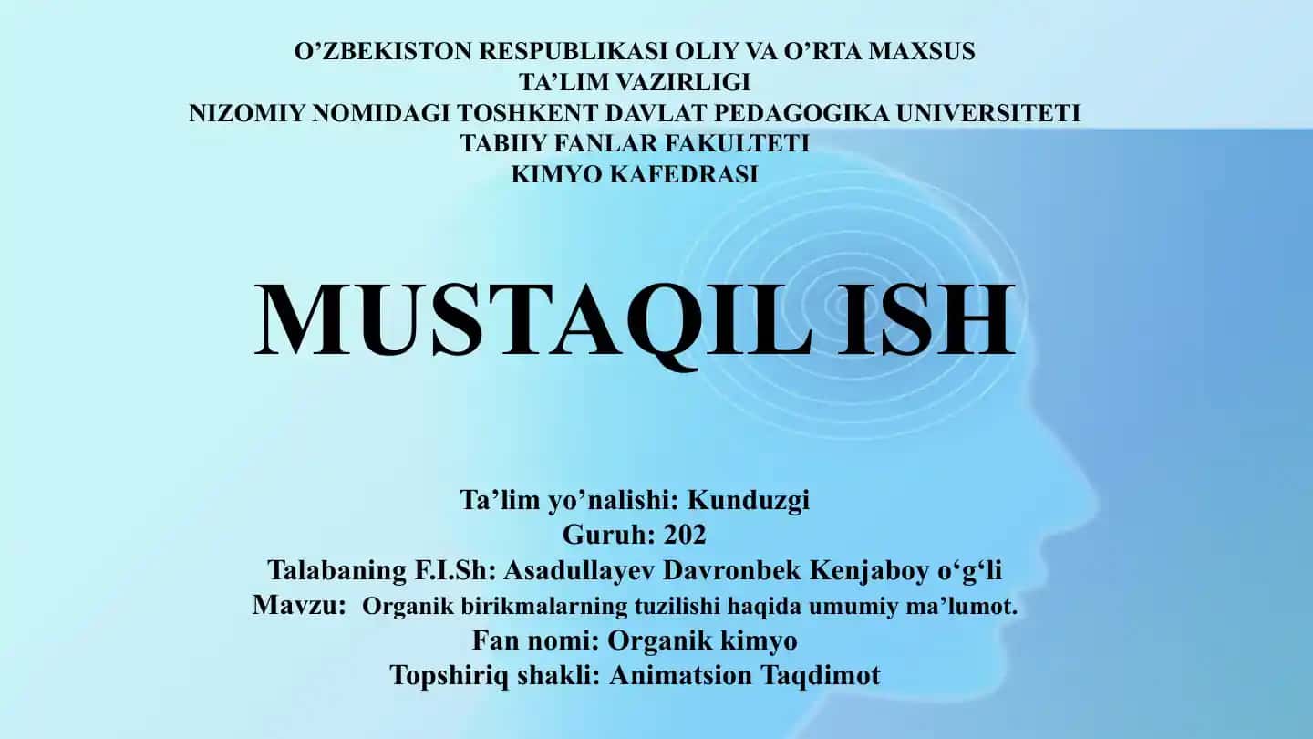 Organik birikmalarning tuzilishi
