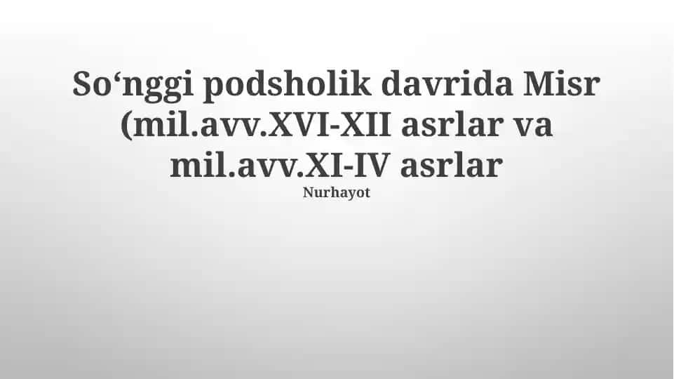Misr tarixi