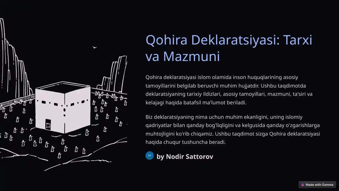 Qohira Deklaratsiyasi: Tarxi va Mazmuni