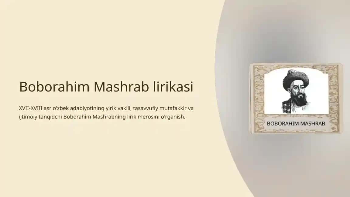 Boborahim Mashrab lirikasi