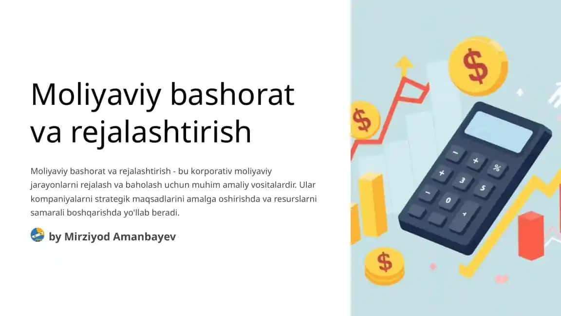 Moliyaviy bashorat va rejalashtirish