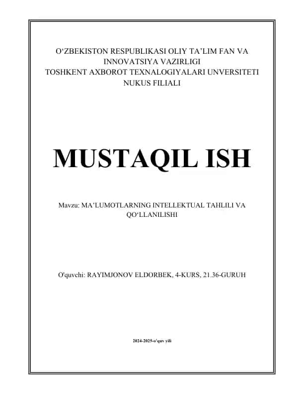 Ma'lumotlar omborini boshqarish tizimlari (DBMS)