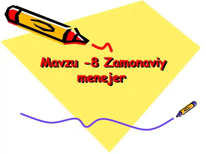 Zamonaviy menejer