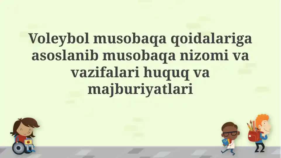 Musobaqa Nizomi va Talablari