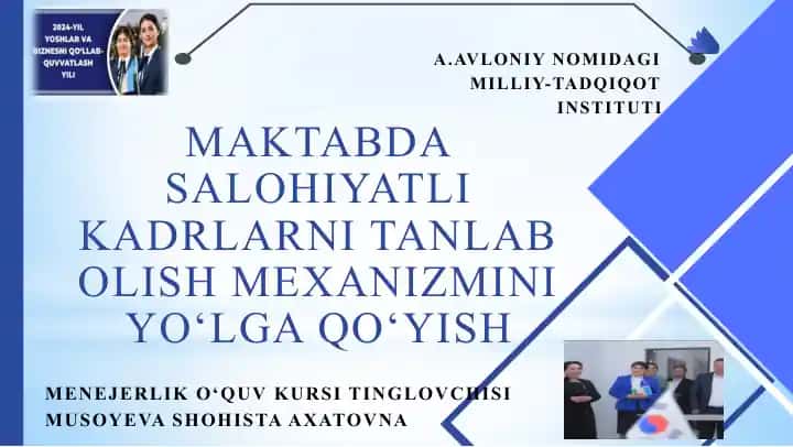 SALOHIYATLIKADRLARNITANLABOLISH MEXANIZMI