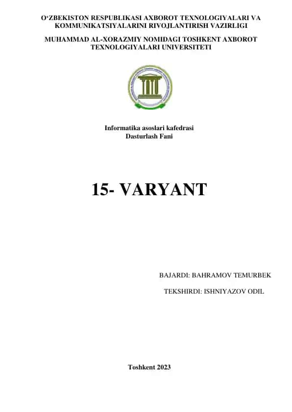 Natijalar hisoblovchi dastur