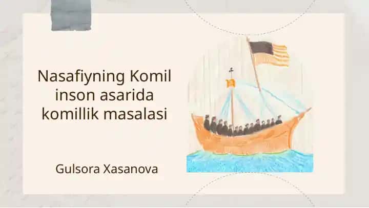 Nasafiyning Komil inson asarida komillik masalasi
